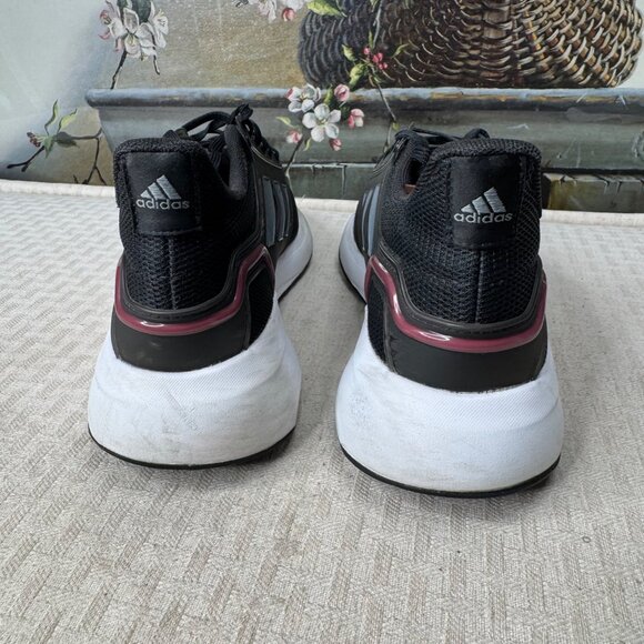 Adidas EQ19 Mens Size 8 Black & Pink Sneakers Cloudfoam Running shoes - Picture 3 of 8